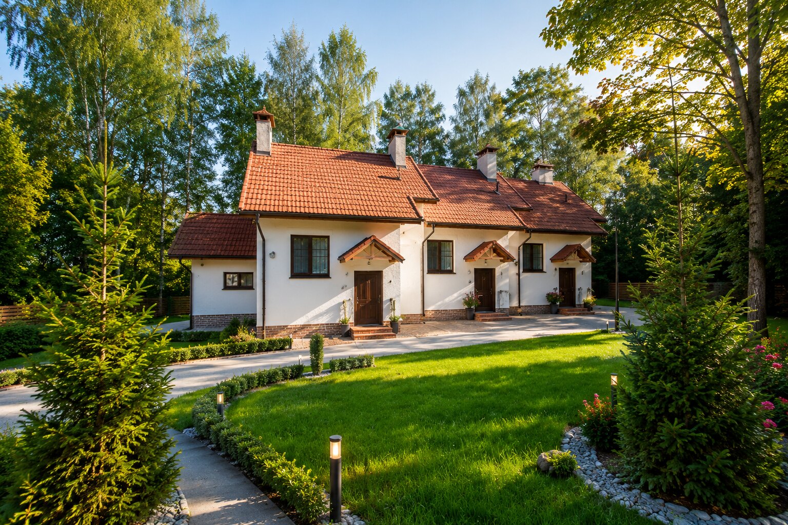 Зеленая территория парк-отеля Икша