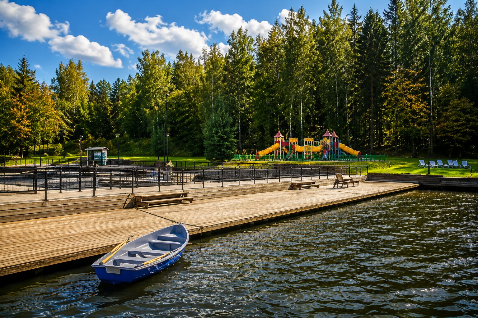 Вода и территория парк-отеля Икша